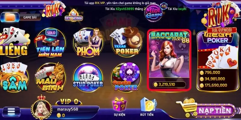 Đôi nét về game bài hấp dẫn baccarat Rikvip